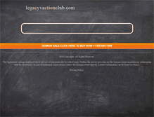 Tablet Screenshot of legacyvactionclub.com